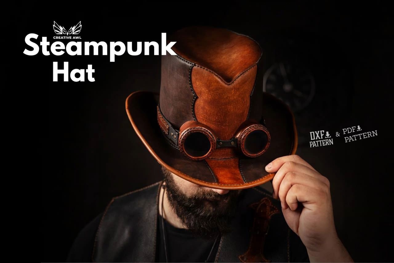 Выкройка кожаного цилиндра в стиле Steampunk
